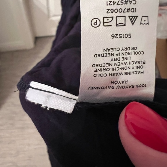 Small Loft Beach Rayon button down navy maxi dress - Picture 8 of 9